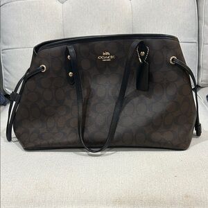 Coach Black and Brown Signature Tote